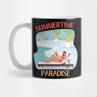 Hello summer Beach summertime Adventure travel lover palm tree sun Mug